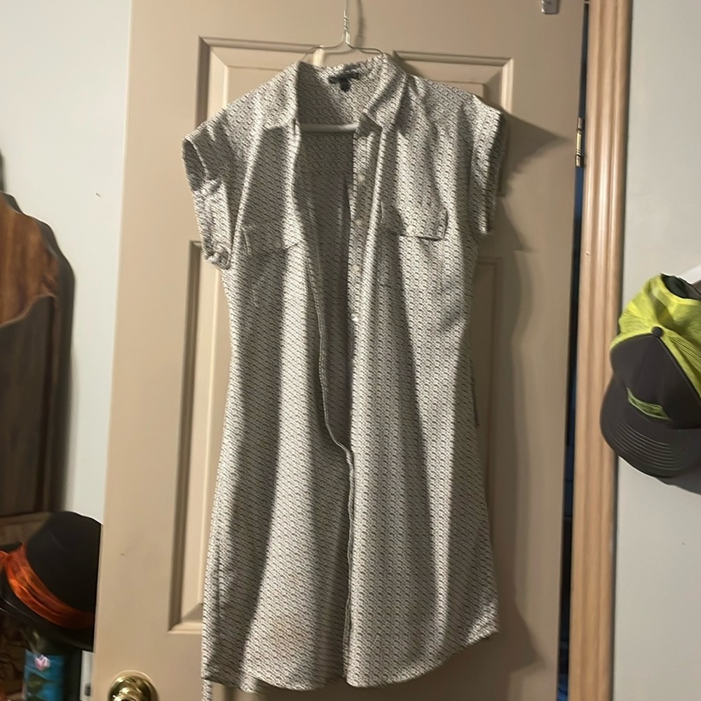White and green dress